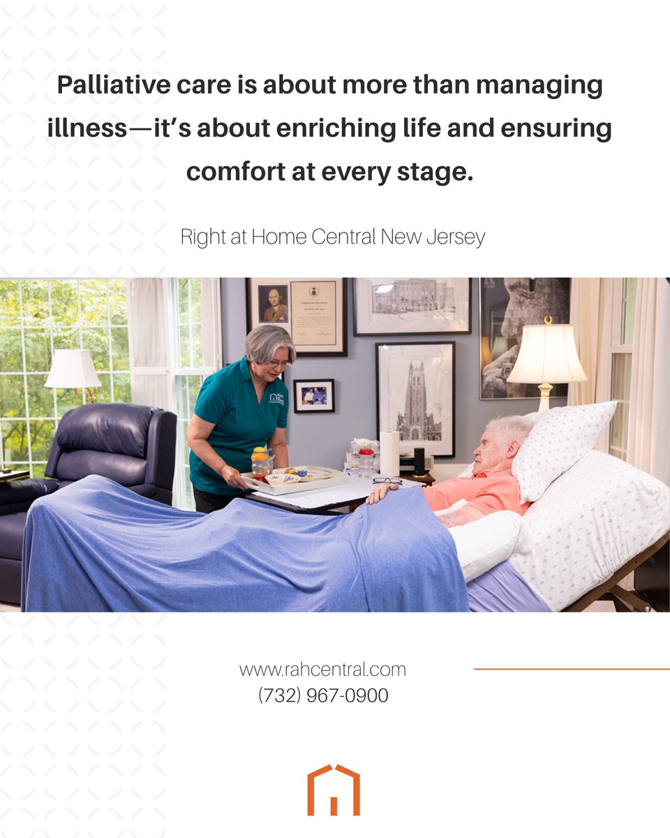 Right at Home provides palliative care that focuses on comfort, dignity, and enhancing the quality of life. Discover our compassionate approach to care at rahcentral.com or call (732) 967-0900. #PalliativeCare #RightAtHome