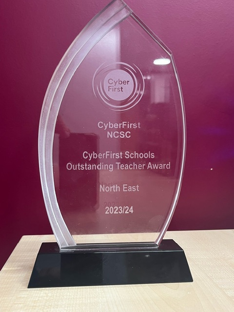 Congratulations to our Head of Computing, Mr Bradley, who won the North East Outstanding Teacher Award from CyberFirst!