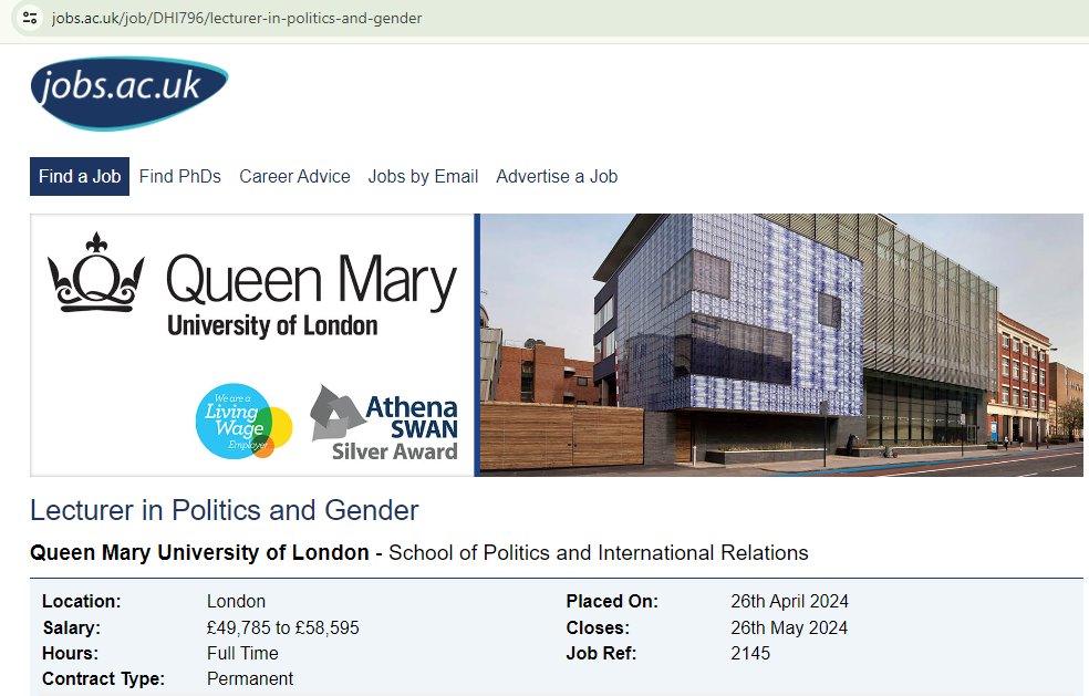 We (@QMPoliticsIR) have got 3 (three) posts you or someone you know might like to apply for jobs.ac.uk/job/DHI796/lec… 1/3