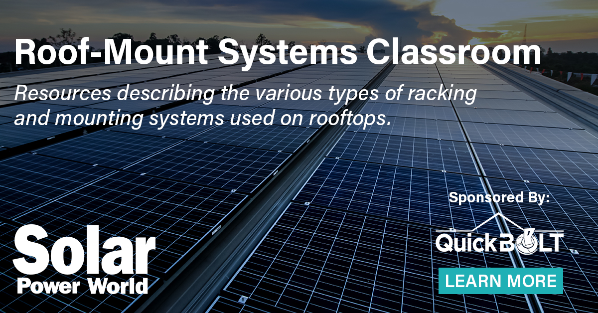 💡 🌀 Visit our online classroom, sponsored by @QuickBOLTsolar, to learn how to install solar on stone-coated steel roofs, get tips for mounting a solar system to survive a hurricane, and more: bit.ly/3uJeKY6