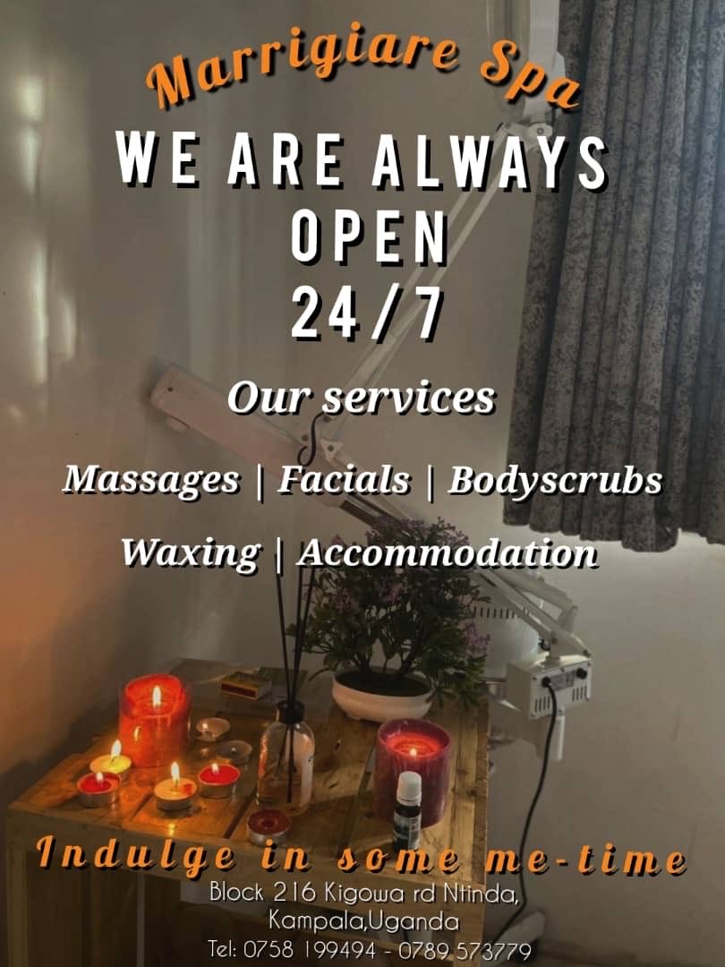 We are open for you. Peerfect weather.

☎️ +256 758 199494

#spaday#spa