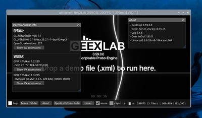 GeeXLab 0.59 released for Windows x64, Linux x64 and Raspberry Pi OS x64 geeks3d.com/hacklab/202404… #programming #prototyping #lua #python3 #gamedev #glsl #opengl #vulkan #livecoding