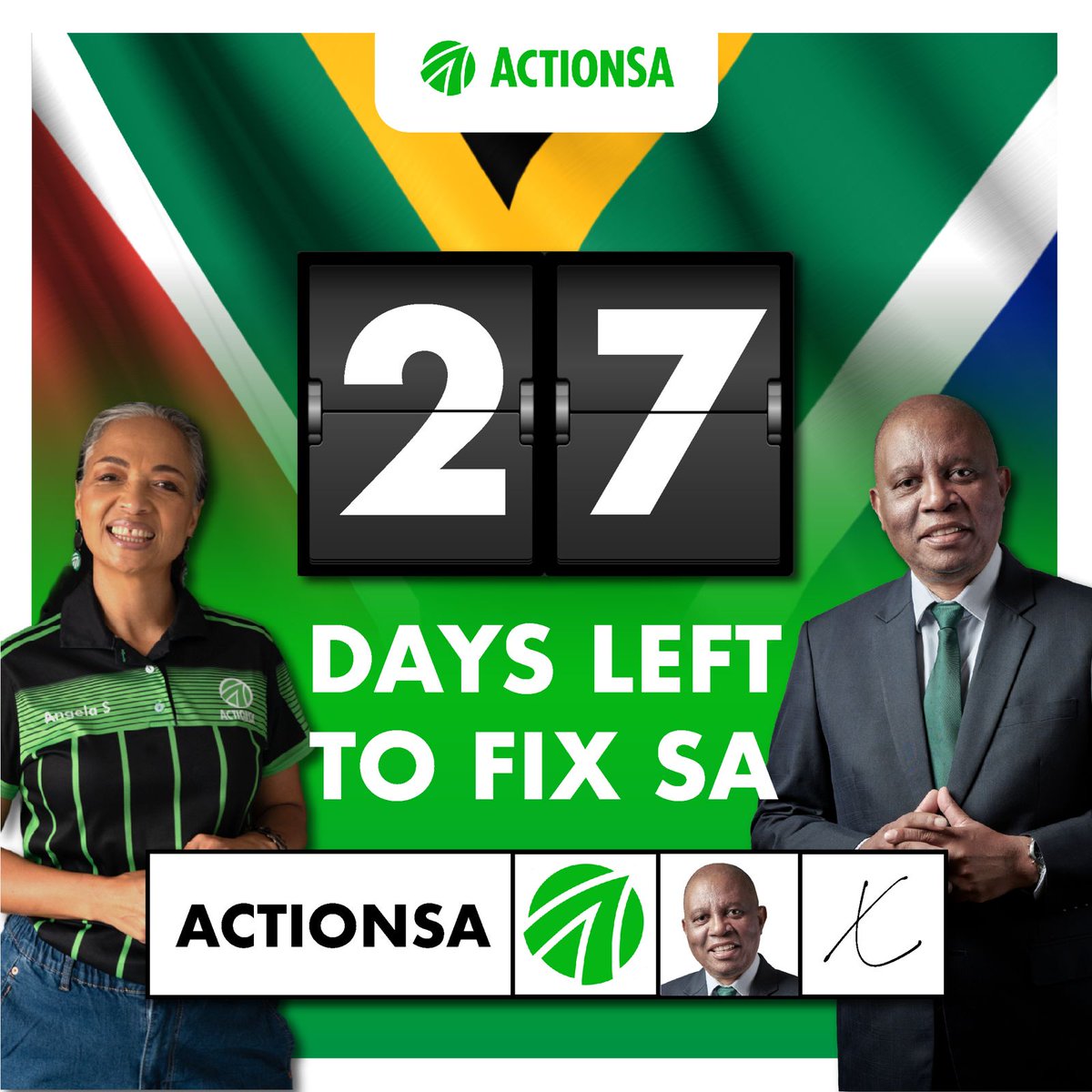 The most important General Election since 1994

29 May 2024

#Angela4Premier

Angela Sobey Premier Candidate Western Cape 

Only ACTION will fix SA 

#LetsFixSouthAfrica
#LetsFixWesternCape

💚🤍🇿🇦🇿🇦