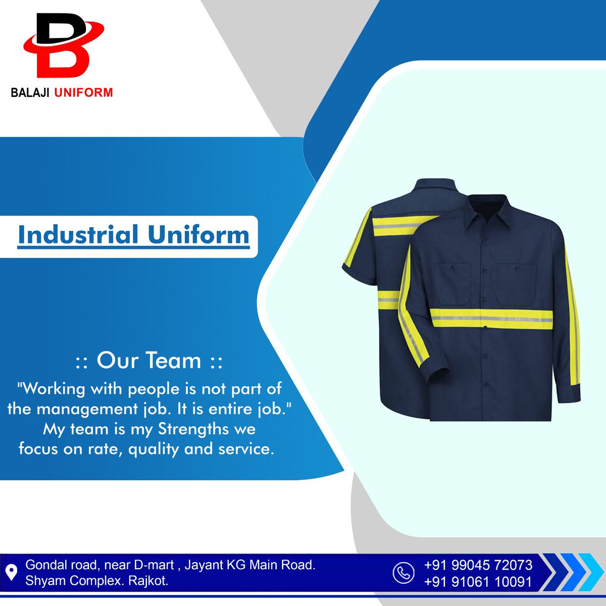 Industrial Uniform 
Contact Us:-  099045 72073 / 91061 10091
.
.
.
#balajiuniform #schooluniforms #uniformswag #customizeuniform #bestuniform #hospitaluniform #corporateuniform #bestuniforms #rajkot_igers #rajkotphotography #rajkotpatola #rajkot_dairies #rajkotgujrat