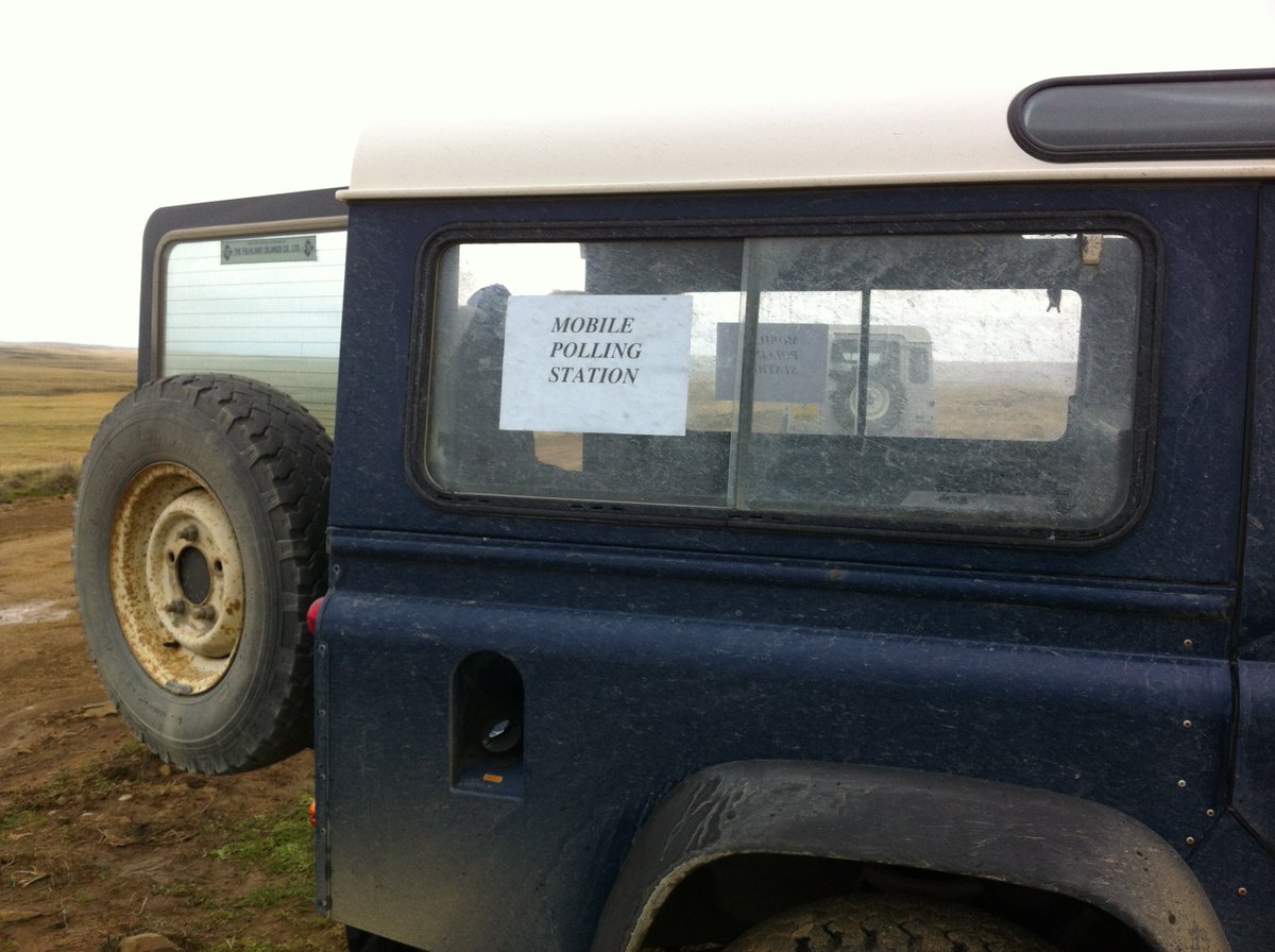 Many in the UK are heading to the polls for #LocalElections today, but in the Falklands, polling stations can come to voters. 🗳️🇫🇰 As Falkland Islanders live across a number of our Islands, our mobile polling stations travel to voters via Land Rovers and even planes! 🚘🛩️