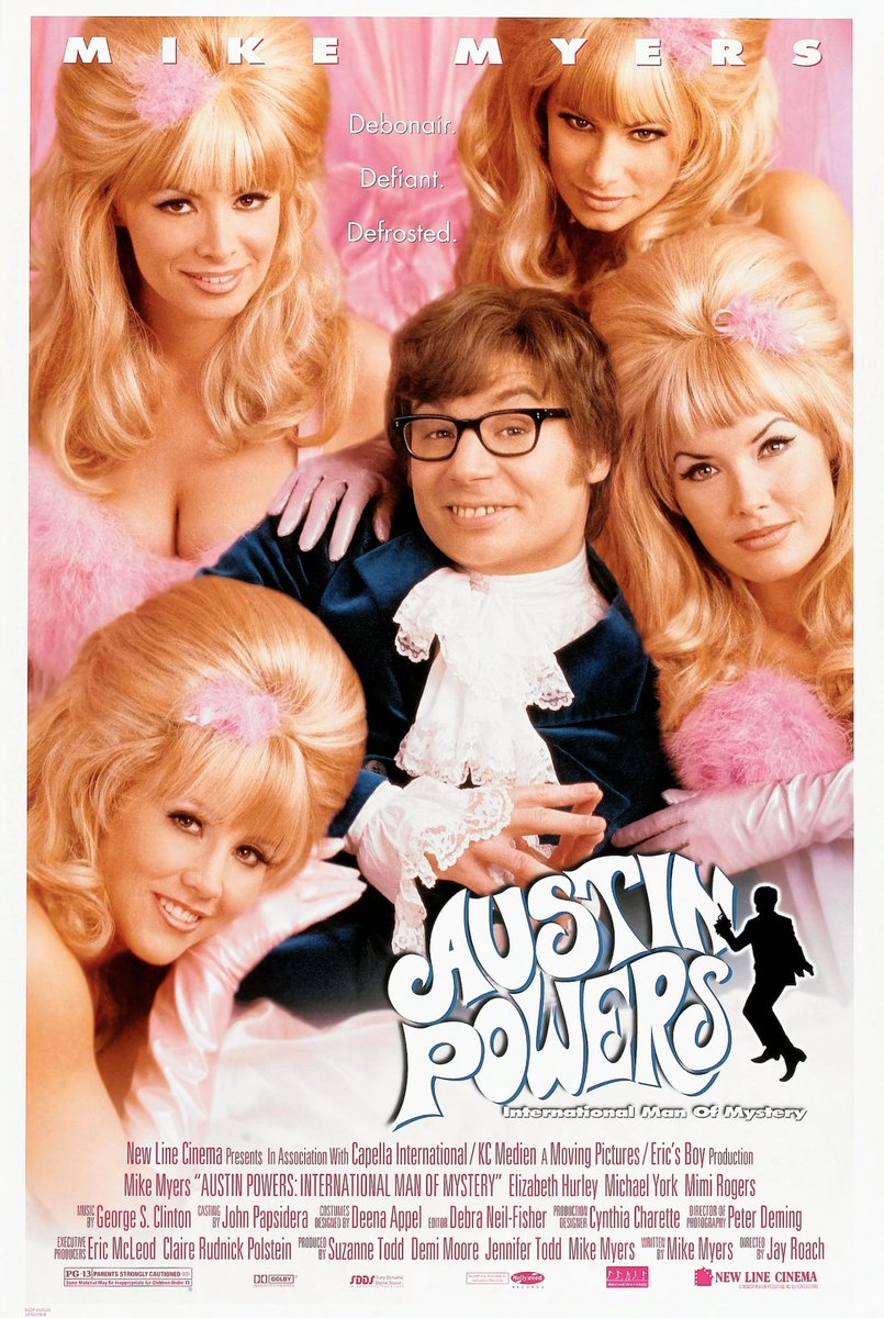 'Yeah Baby!' - #AustinPowers.
27 Years Ago Today.
#InternationalManOfMystery. @WBPictures. @NewLineCinema. #MikeMyers.