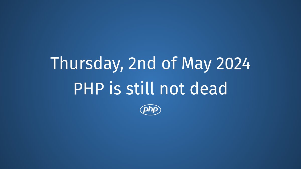 PHP still not dead #php #PHPRequiem #PHPProgress #PHPInnovation #PHPBuried #PHPUpdates #PHPAlternative #WebDevelopment #PHPLibraries #PHPFuture