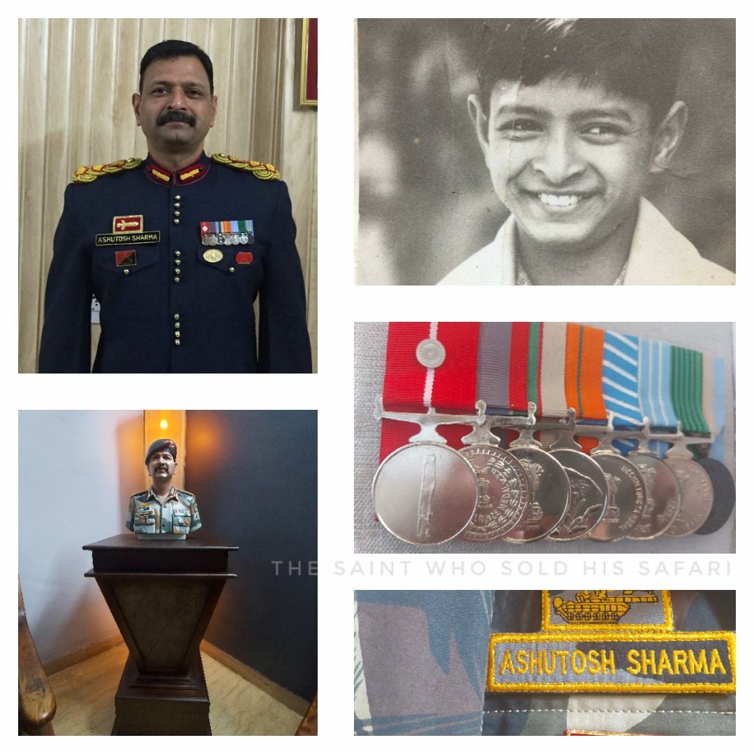 COLONEL ASHUTOSH SHARMA 21 RR-19 GAURDS UPSC written qualified in all attempts. SSB recommended on 13th attempt. STAFF COLLEGE 1st attempt. SELECTION GRADE COLONEL Ist attempt. Countless cordons & search operations. Numerous kills. 3 gallantry awards. #thesaintwhosoldhissafari