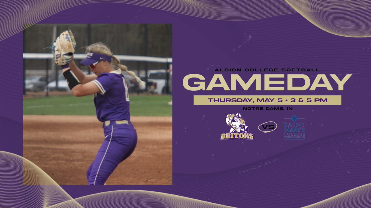 It's gameday! Albion College Softball continues conference play today vs. Saint Mary's College (IN).