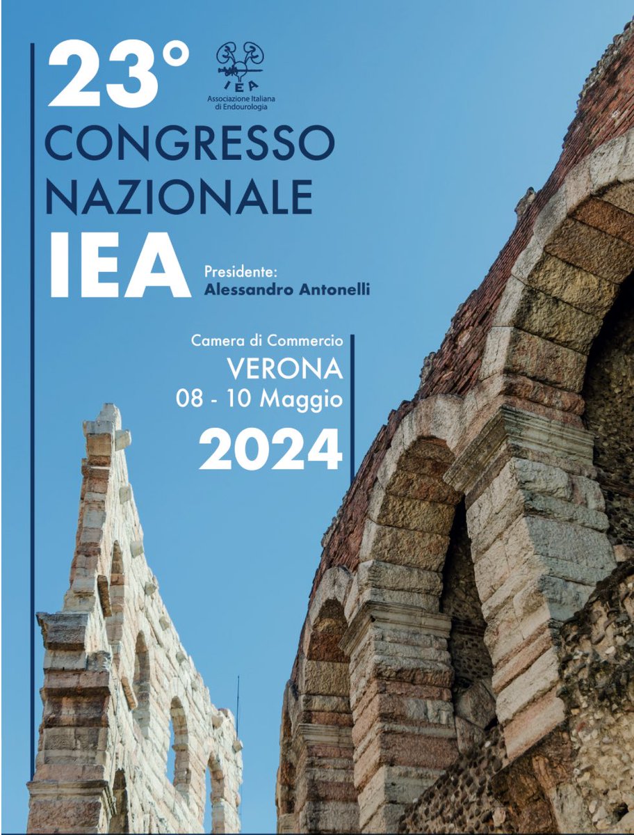 One week left until the National Congress of the Italian #Endourology Association (IEA) in Verona. New #robotic #platforms, treatment of #stones and #BPH among covered topics, with an extensive program of live & pre-recorded #surgery. ieanet.it/ieanet/doc/pro… @aleantonellibs1