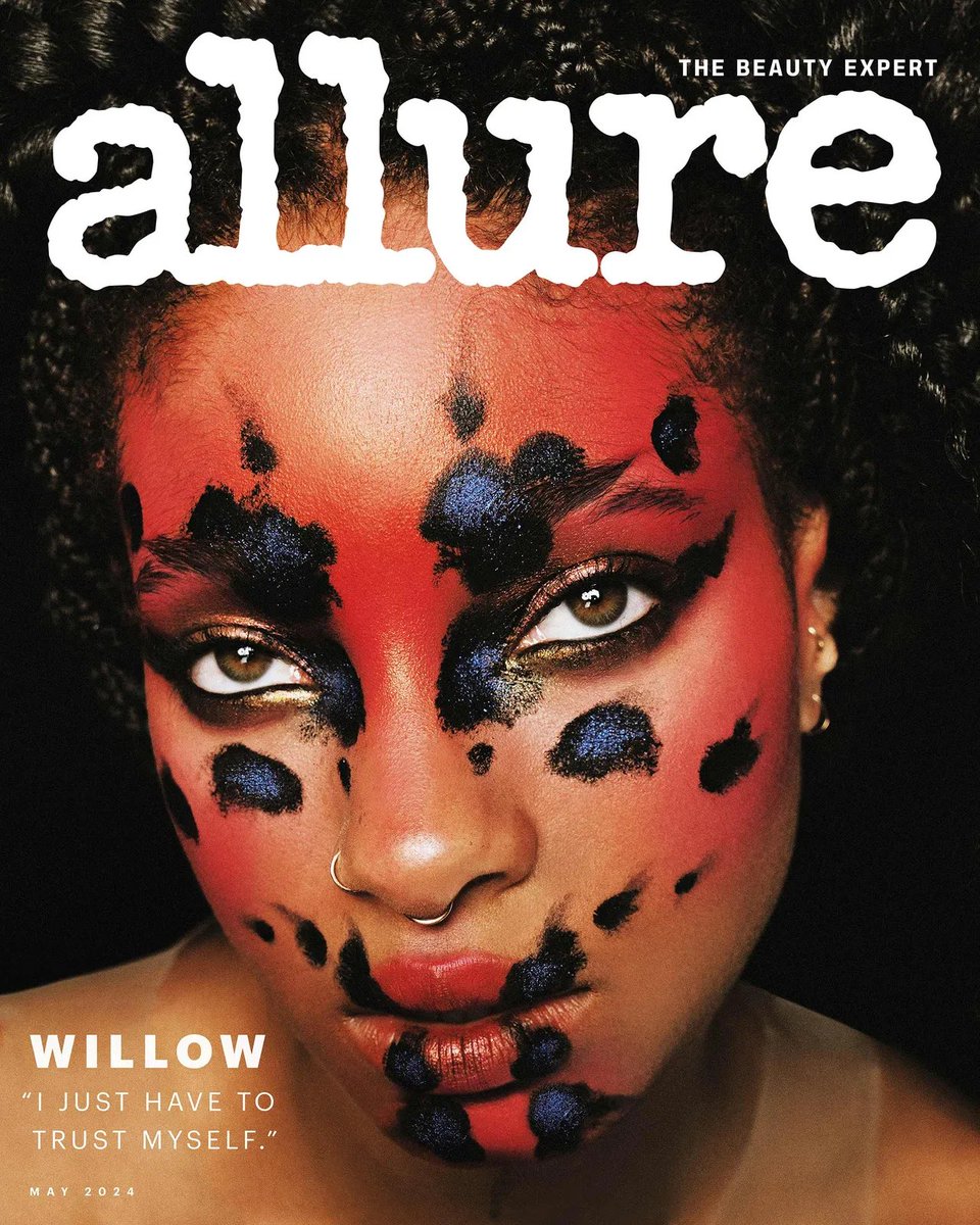Willow Smith on the cover of Allure May 2024 photographed by Zhong Lin, makeup by Raoul Alejandre