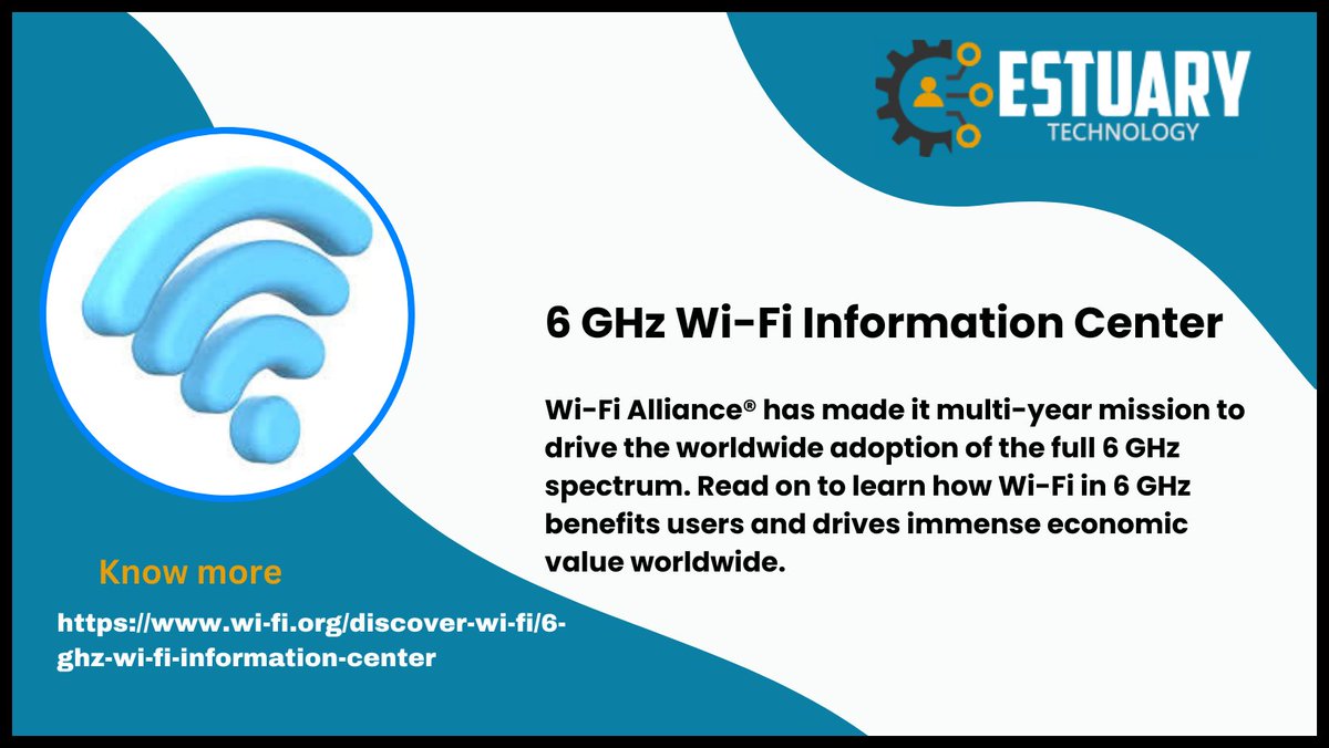 Estuarytechno's tweet image. Latest knowledge about Networking:
wi-fi.org/disc.../6-ghz-…
#networking #networkcourse #networkservices #networksecurity #networkmarketingknowledge #wifi #wifisecurity #wifiservice #wireless #wifiwireless #latestnews