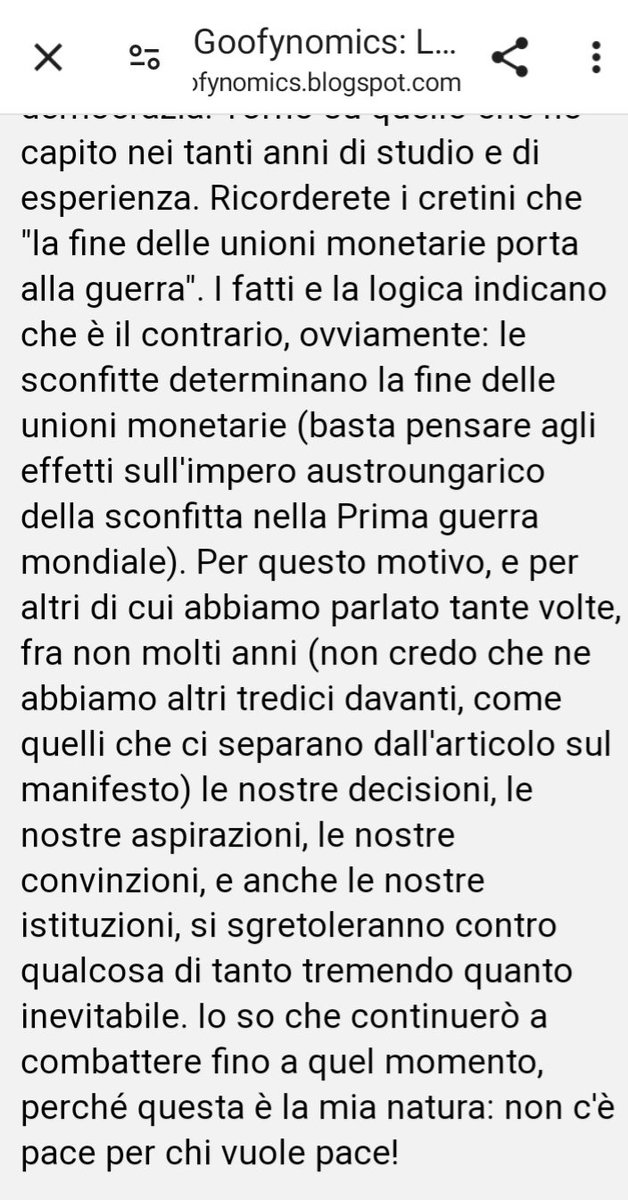 Mangiavano e bevevano, prendevano moglie e prendevano marito, fino al giorno in cui Noè entrò nell'arca, e non si accorsero di nulla finché venne il diluvio e travolse tutti (Mt. 24,37-44).
Ci sono alcuni cui converrebbe dar retta: #goofynomics.

goofynomics.blogspot.com/2024/05/le-reg…