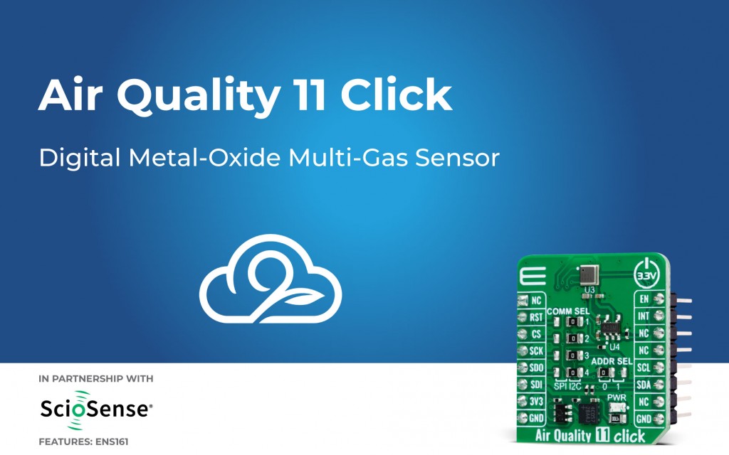 Track indoor air conditions with the ENS161-powered Air Quality 11 Click board™! @ScioSense mikroe.com/blog/air-quali…