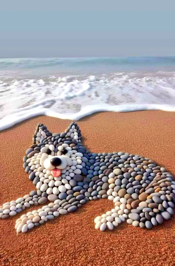 It seems real... Art from sea stones..🌊🌊🌊👏