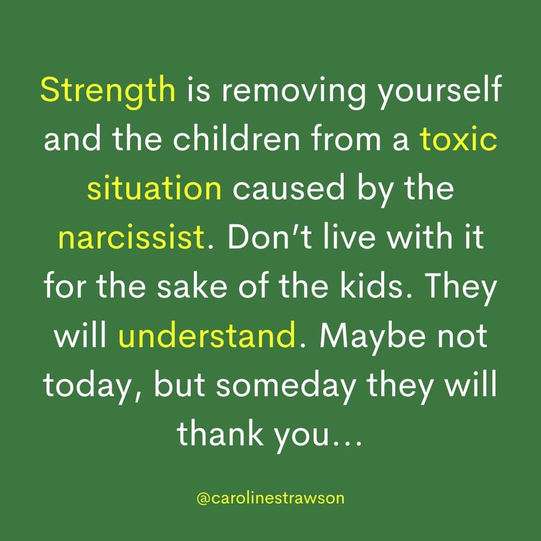 So true, remove yourself and your children from toxic situations by not having to financially rely on anyone! Being independent and self-sufficient is the best example for your kids. Think about it - what advice would you give if they were in your shoes?
 #noBS #kidsfirst