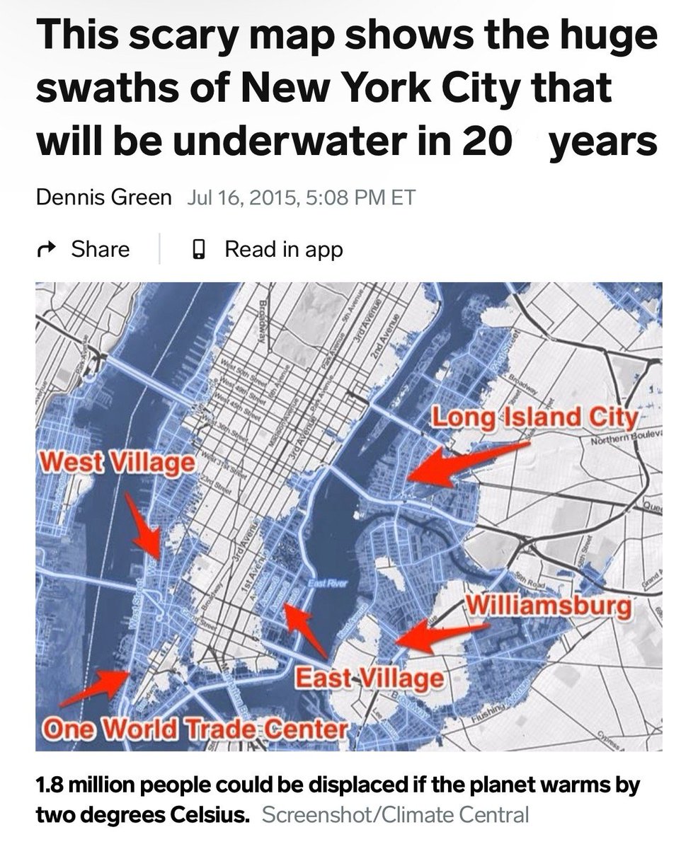 Let's look back at the global warming predictions from the 'experts' 9 years ago. They promised that much of New York City would be underwater. But sadly, that has not happened.