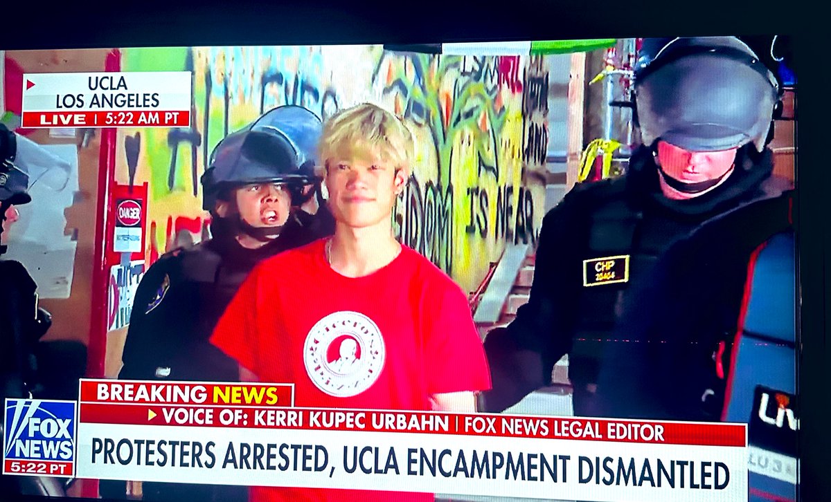 He wouldn’t be smiling if he was going to jail, but he’s not despite violating multiple laws, because it’s Los Angeles California.