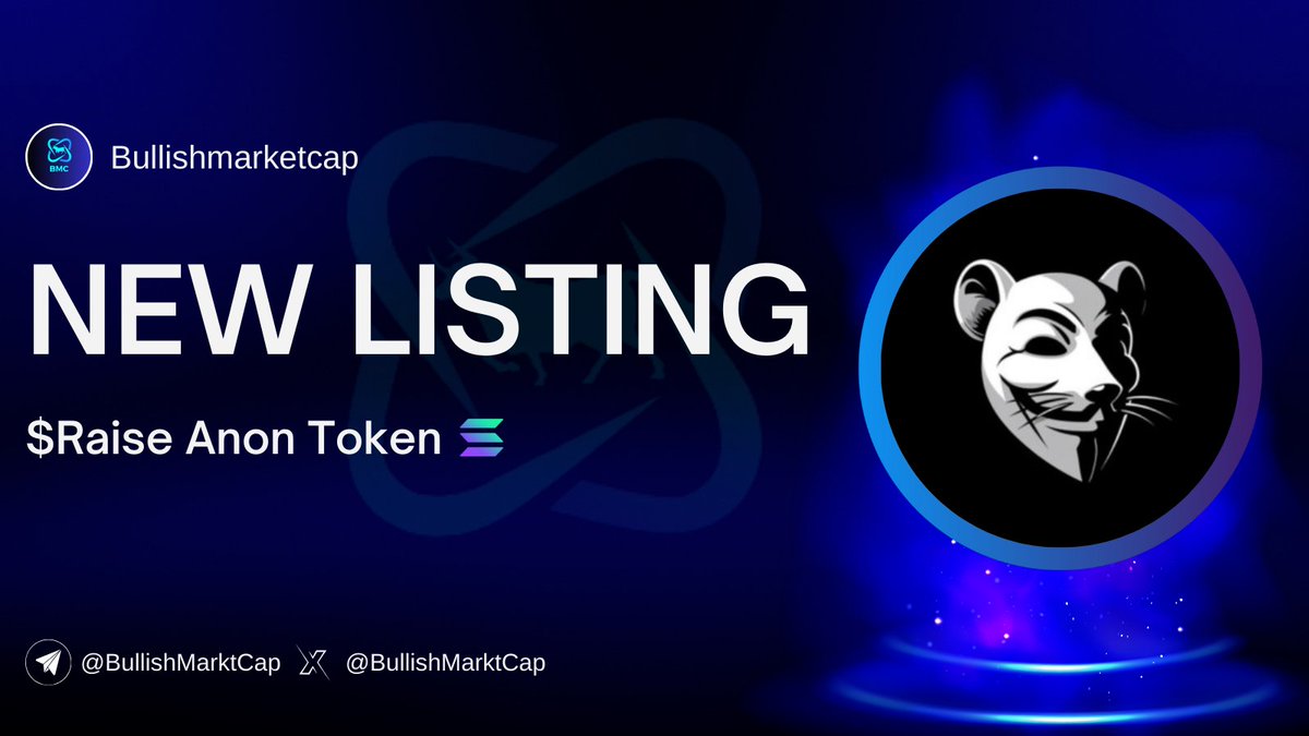 🐬💥🐬#Raise Anon Token (@raiseanon) listed on Bullishmarketcap. 💥Statu: Sale-Phase 💥Chain: SOL 💥Launchpad: Pinksale(@pinkecosystem) 🗣 Community link : t.me/RaiseAnon 👉Details:bullishmarketcap.com/coins/raiseano… #BSC #Eth #Avax #Solana #Optimism #Ido #Ico #Ieo #Pinksale…