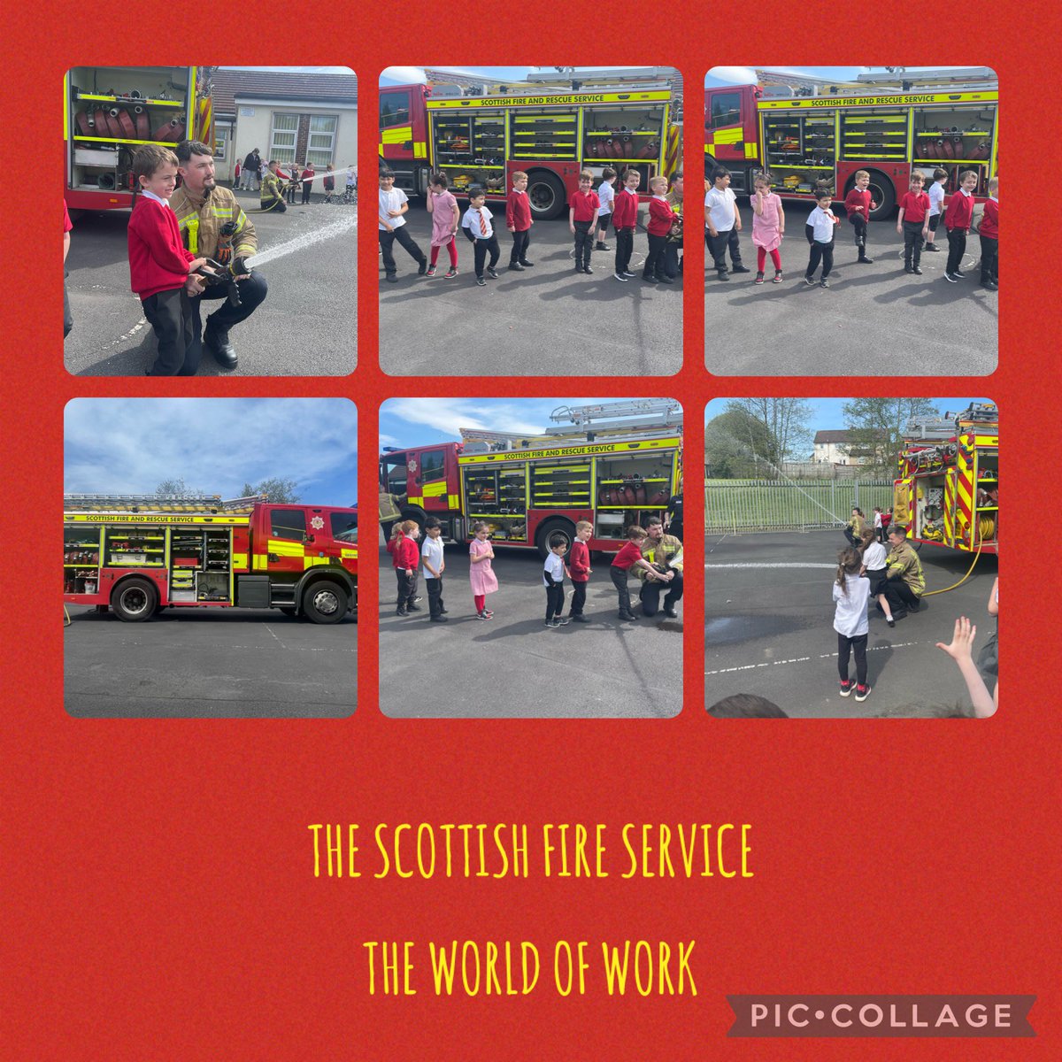 Primary one absolutely loved the @Scotfire_ENSA as we continue WoW week!! Well done you guys! #worldofwork #collaboration #emergencyservices 🚒