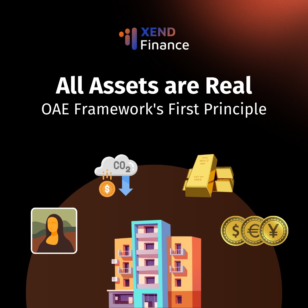 What will 'RWA' cover in the @xendfinance OAE framework? The term ‘RWA’ will cover all legally transactable asset types: 1⃣Tangible (physical) assets like artwork and real estate. 2⃣Intangible (digital, intellectual, legal) assets like carbon credits and IP rights.