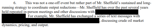 The FTC has subpoena powers, and during the investigation FTC staff uncovered what appears to be a lot of attempted collusion with key oil market players. 3/4