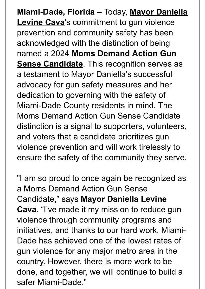 The @LevineCava campaign releases endorsement by Moms Demand Action gun-control group