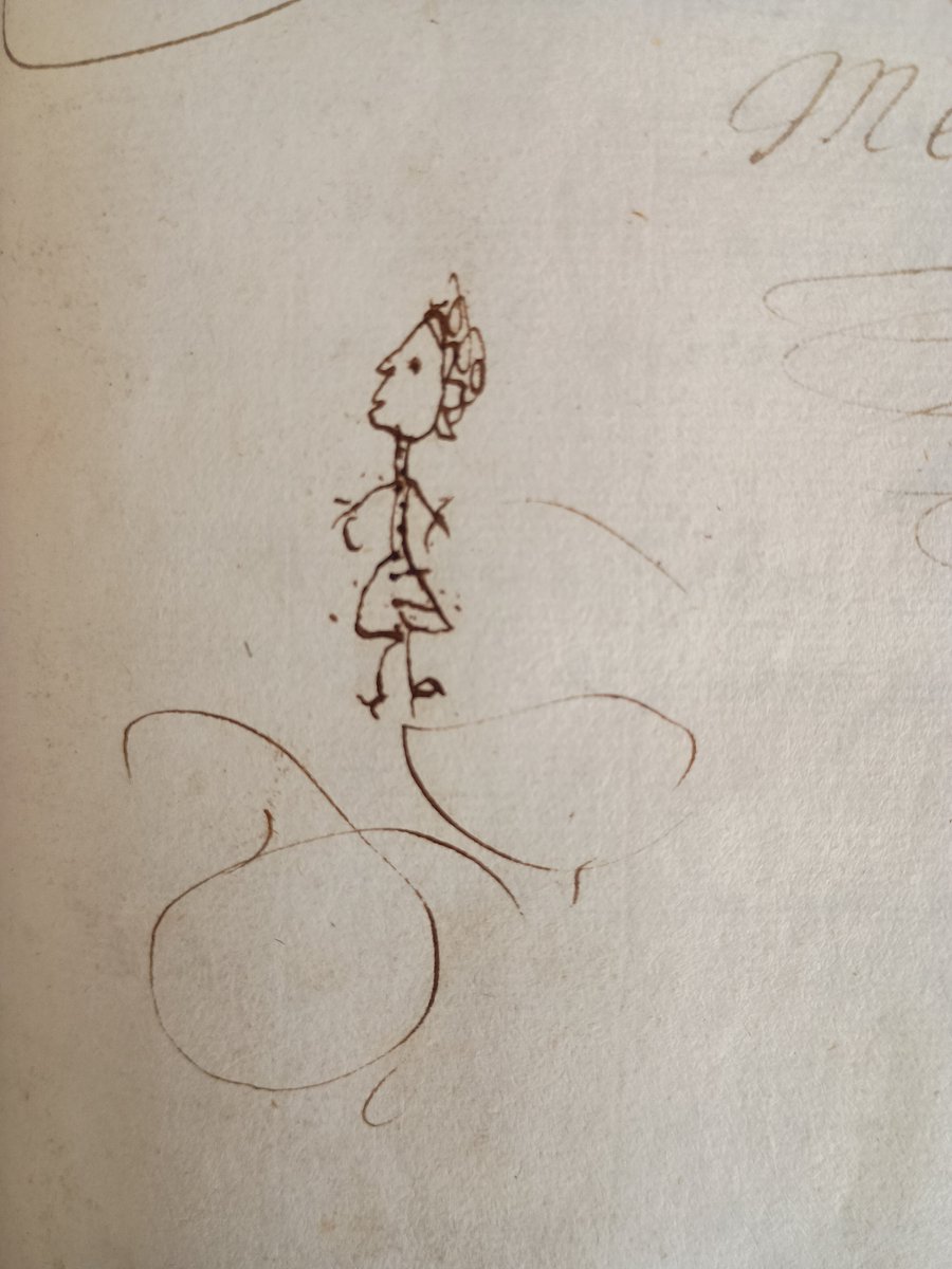 Everything's better with a #doodle! A manuscript of extracts from Galileo & an appendix on gravity produced in Dublin in 1696.