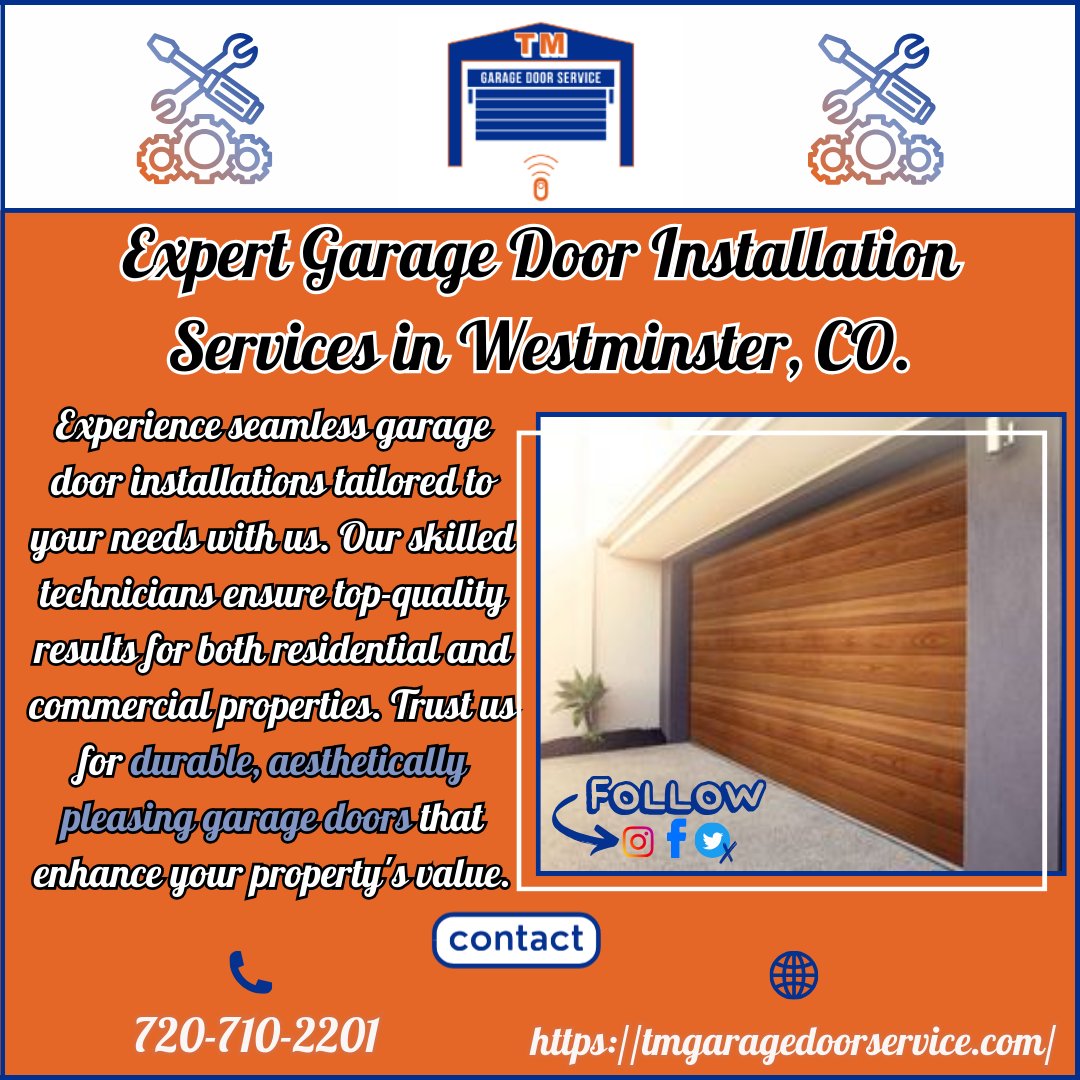 🚪Transform your property with expert garage door installations by T&M Garage Door Service LLC in Westminster, CO!

#GarageDoorInstallation #WestminsterCO #HomeImprovement #GarageGoals #Craftsmanship #CustomerFirst #GarageDoorRepair #SwiftSolutions #ExperienceMatters #Denver

1/3