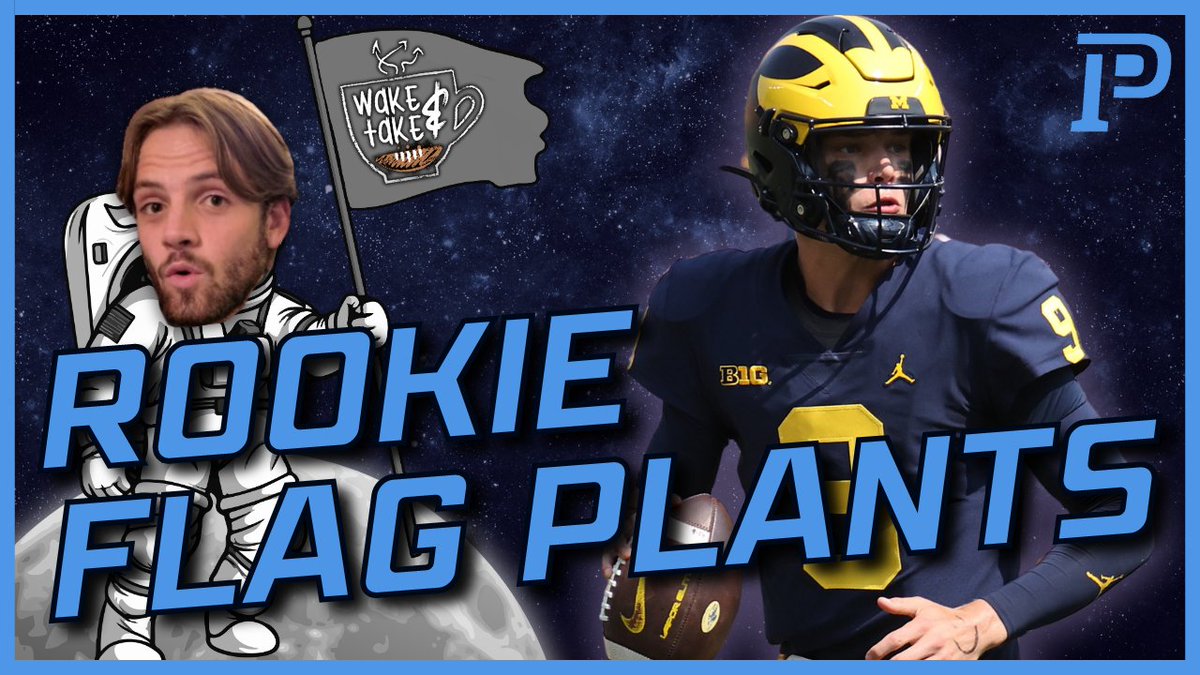 On this morning's Wake & Take!☕️ Post NFL Draft Rookie Flag Plants!⛳️ Tune in at 10am EST to find out what rookies are catching my eye at their current value!⤵️ youtube.com/watch?v=7WrFEv…