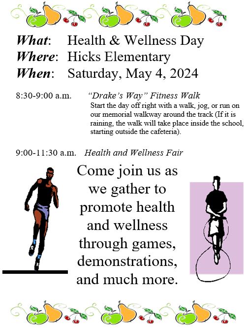 Join us for a day of games, walking, and fitness demonstrations! Let's prioritize our well-being together!
¡Le invitamos para juegos, caminatas y demostraciones de acondicionamiento físico! ¡Prioricemos juntos nuestro bienestar! 🏃🍏🩺
#wellness #healthfair
@AliefISD @Alief_Fame