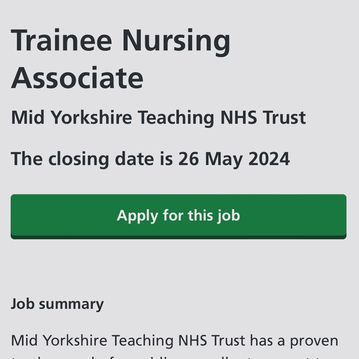 ⭐️⭐️ MYTT are now recruiting for the next cohort of TNA colleagues, this is a fabulous opportunity, jobs.nhs.uk/candidate/joba… click on the link if you would like to apply ⭐️⭐️