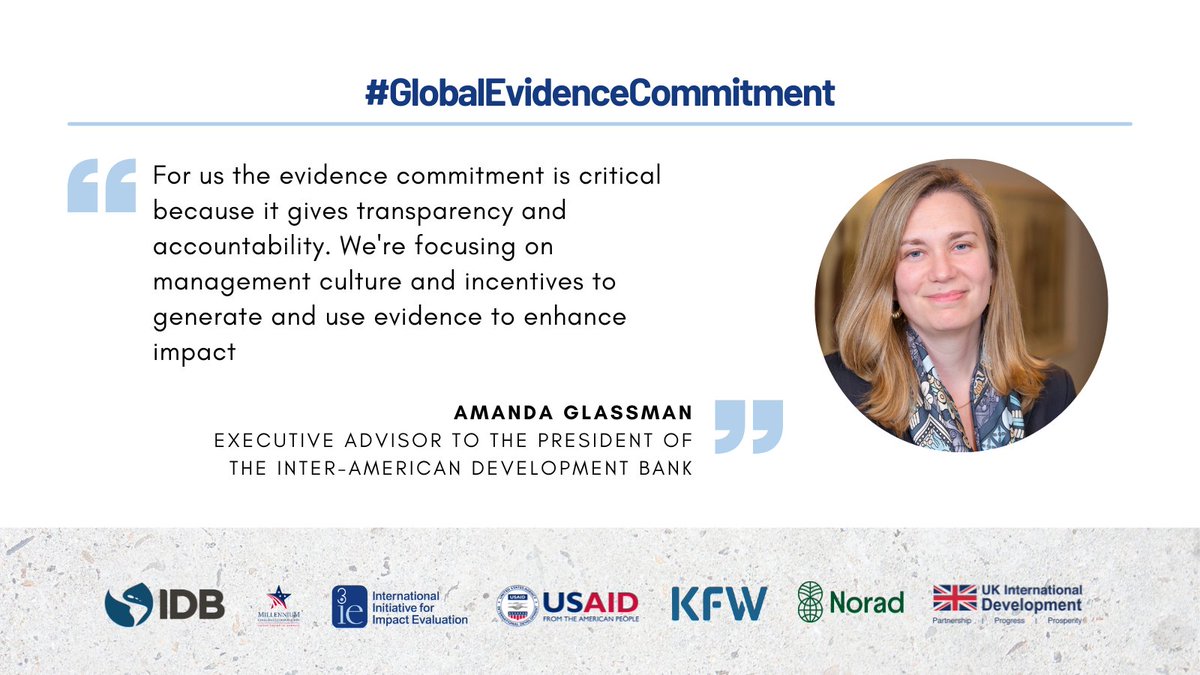 #AgencyLearningAgenda | 'Over time, we saw that not all sectors were using #evidence equally and that we were generating knowledge more as incidental, focused on the preparatory part of projects, and not learning as we went', says @glassmanamanda of @the_IDB