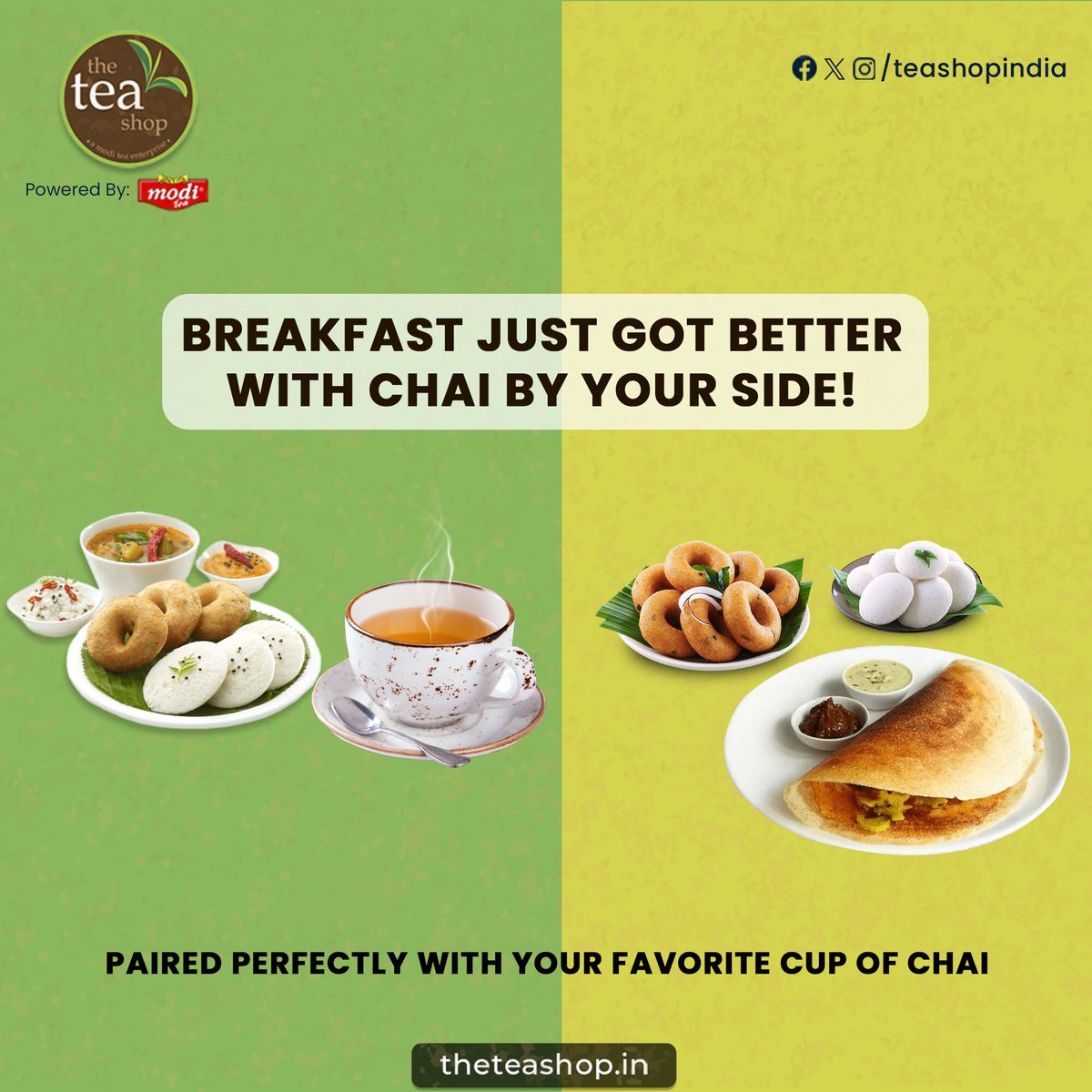 Breakfast preferences for

South Indian | Chai Lover

A true Chai Lover never says no to Chai
.
.
.
#theteashop #teashop #tea #teatime #southindianbreakfast #breakfast #breakfasttime #indianbreakfast #teabrand #chai #tealovers #chailovers #teaislove #healthytea #teaislife