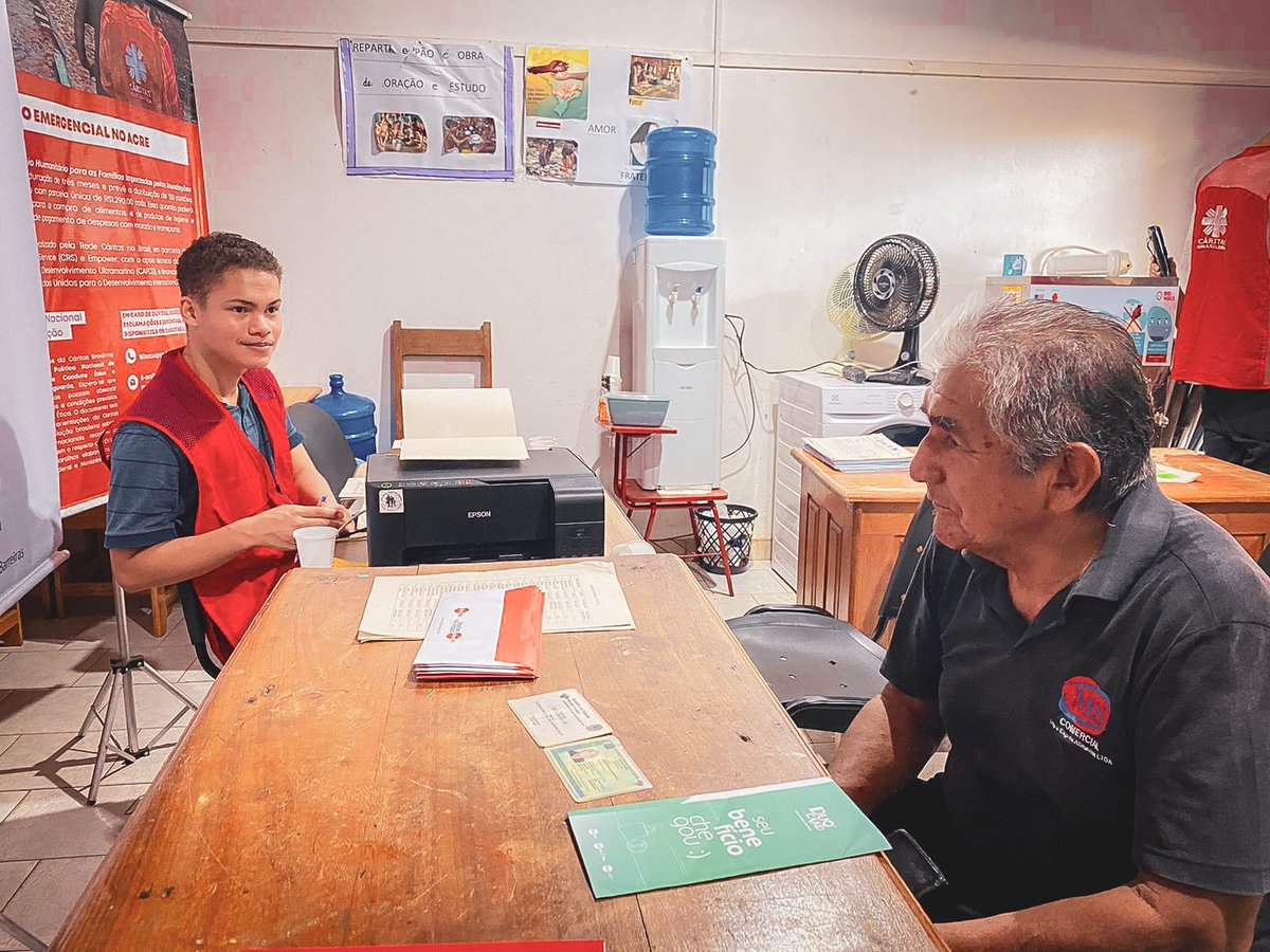 Heavy rains in Brazil have caused the Acre River to overflow, forcing more than 24,000 people to flee their homes. With @USAID support, @CaritasBrasil – along with @CatholicRelief – has been providing those impacted by the floods with cash assistance to help meet essential needs.