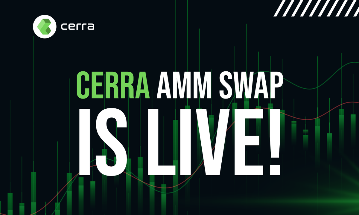 #CardanoCommunity - app.cerra.io AMM SWAP is LIVE on the mainet! Our second product goes into effect! All fees generated will go to the treasury and will be available for CERRA stakers to share upon Profit-Sharing module launch. Dex Aggregators, like @Dexhunter…