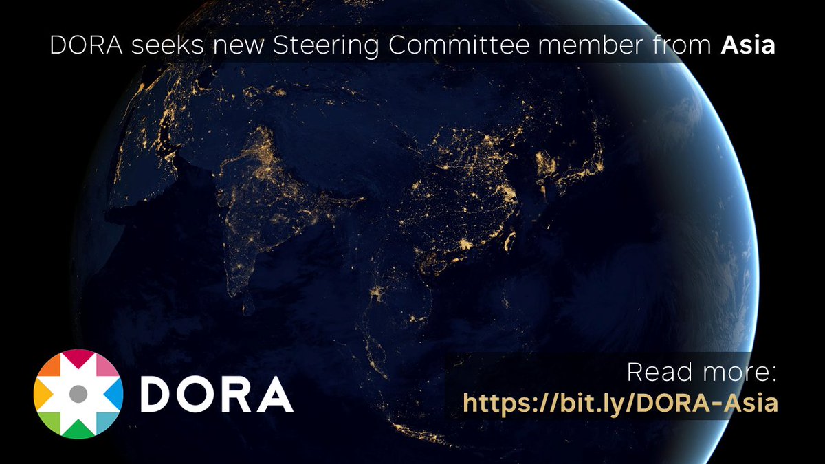 📢 If you are based in Asia and want to contribute to improving research assessment around the world 🌏, consider joining the DORA Steering Committee!

Self-nominations for this role are due May 31, 2024 🗓. 

sfdora.org/2024/05/01/dor…