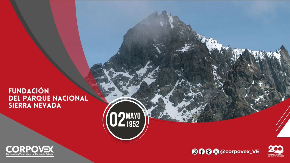 #Efemérides 🗓️|| El #02May de 1952 es fundado el Parque Nacional Sierra Nevada ubicado en el estado Mérida. #BidenLevantaLasSancionesYa