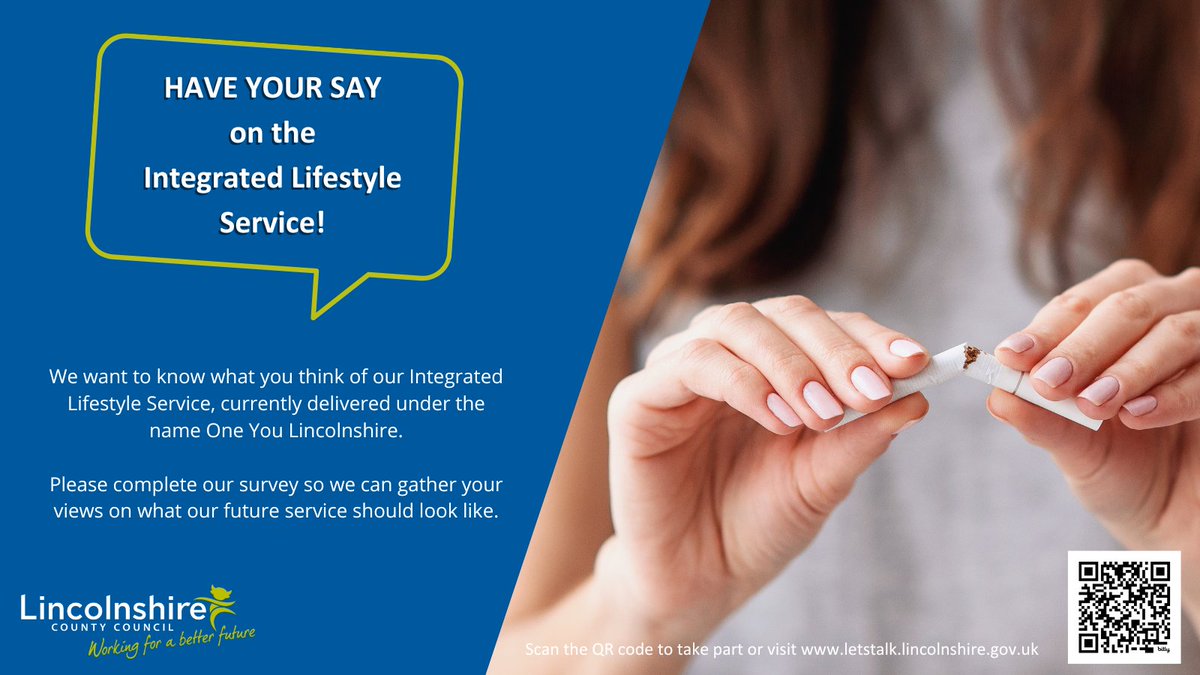 We want to know what you think of our Integrated Lifestyle Service, currently delivered under the name @oylincolnshire.

Please complete our survey so we can gather your views on what our future service should look like: bit.ly/3y78bnK