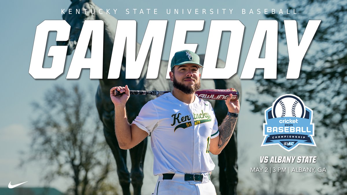BSB: It's GAMEDAY! The Thorobreds are set to face #1 Albany State in the opening round of the 2024 SIAC Baseball Championship in Albany, Ga. 📹:rebrand.ly/g0d7wkt #KSUBSB
