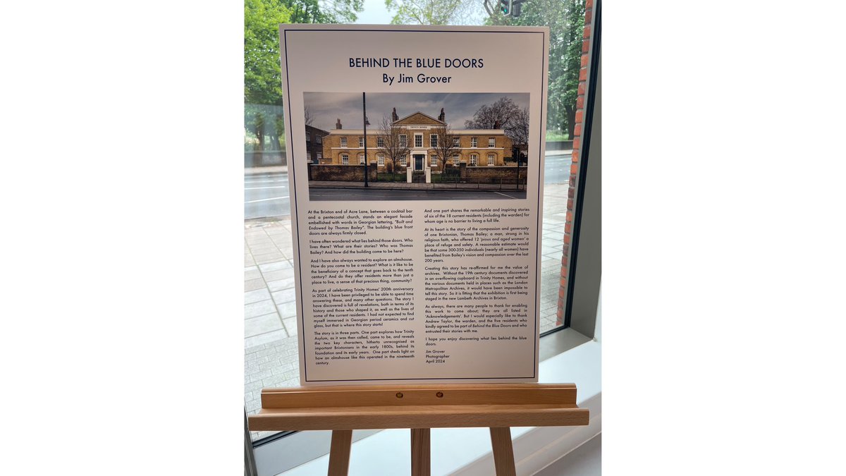 Popped by this morning to the exhibition on The Trinity Homes … an alms house in Brixton that recently celebrated its bi-centenary, at the newly reopened Lambeth Archives. A fascinating slice of local history 🏛️

#trinityhomes #lambetharchives #localhistory #brixton #lambeth