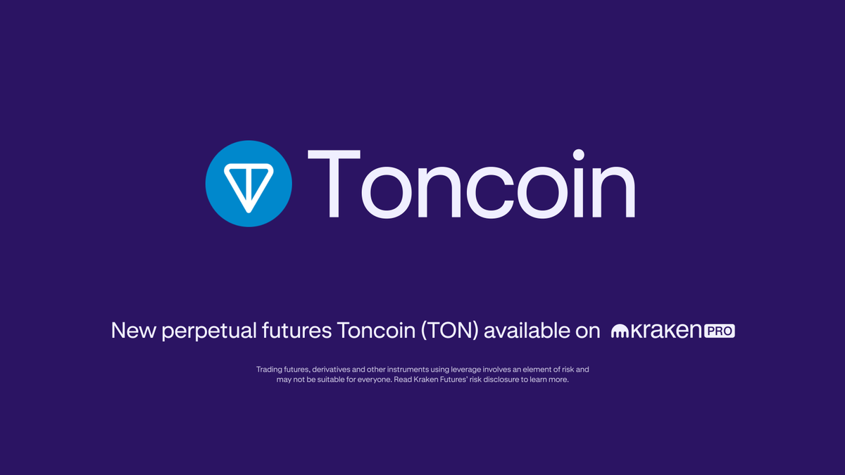 New perpetual live: $TON @ton_blockchain Explore futures in Kraken Pro ⬇️ krakenpro.app.link/vrAvNFPwdJb *Geo restrictions apply