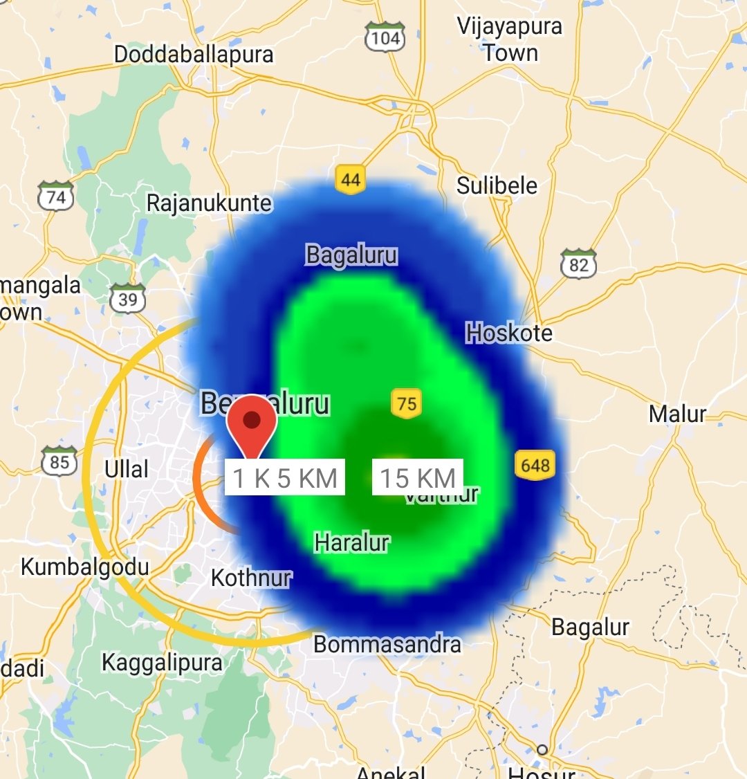 Only East and NE #Bengaluru are getting some rains.

This storm is steering poorly so other areas may not get much rain today. Don't worry guys, lot of rains in store.

#BengaluruRains #BangaloreRains #BengaluruRain