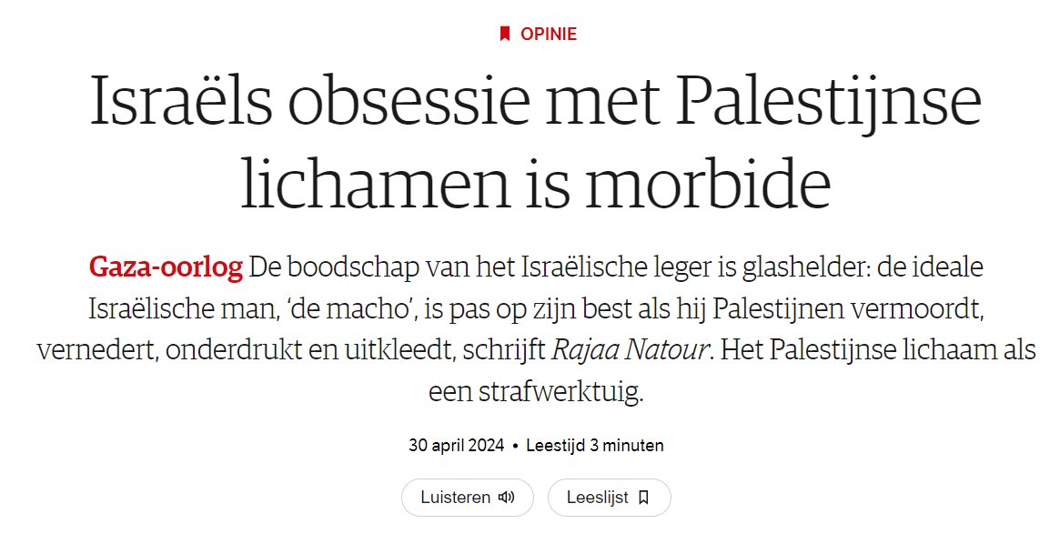 Weet u wat de aanpassing van @nrc is?
Vergelijk oud en nieuw.👇
Oooh...! Het was niet de mening van @rajaa_natour! Het was de mening van het Israëlische leger!
Maar DAN is het goed, @nrc, dan is het natuurlijk helemaal geen smerige #Jodenhaat meer.🙃
#kwaliteitskrant🚮