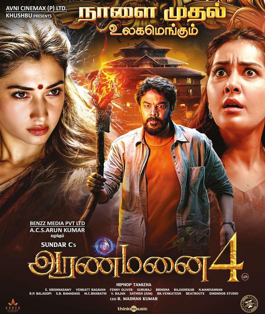 #Aranmanai4 Bookings open now👍🏼 Screen 1 friday to sunday (4shows)
