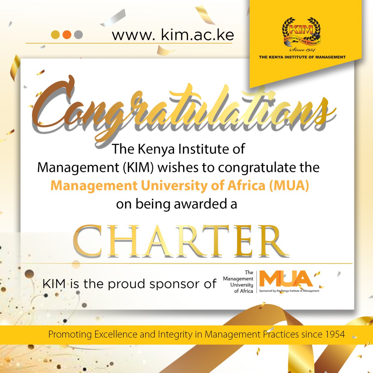 Congratulations @ManagementUNI on being awarded a Charter. 🥳🥳