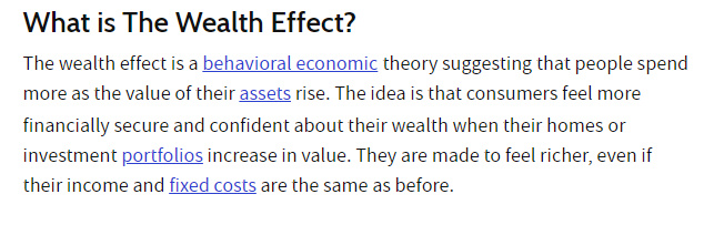 The 'wealth effect' is when everybody feels rich from a #BTC or #Ethereum pump, and then goes to speculate on 'riskier alts' It also happens within ecosystems. #PulseChain pumps and and you have mini-memecoin-season until number go down, then rinse repeat