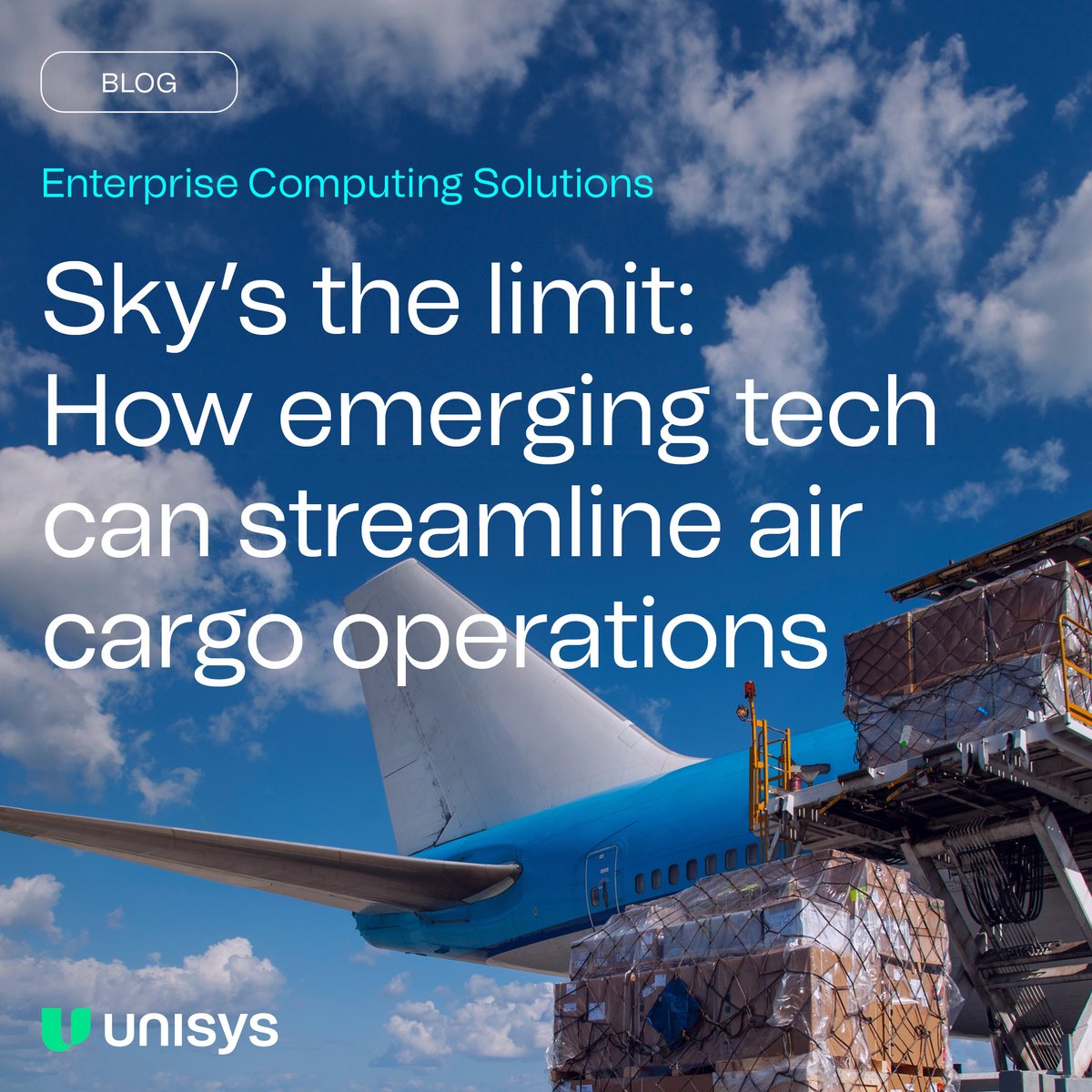 unisys's tweet image. Transforming air cargo — one byte at a time. Explore how emerging technologies can help air #cargo operators maximize their margins. spr.ly/6012jMsW2

#airlines #logisticsoptimization