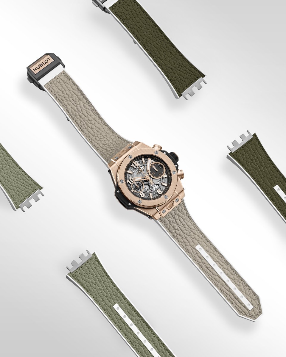Transform your style instantly! The Big Bang Unico King Gold features the patented 'One Click' fastening system with interchangeable straps. #Hublot bit.ly/3UnqU64