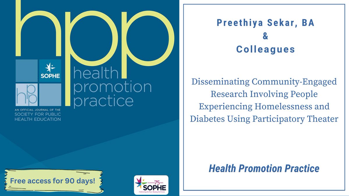 'Life Heist: Stealing Hope While Surviving Diabetes and Homelessness', a powerful theatrical production! Read about how participatory theater brings qualitative research to life. Read it here: journals.sagepub.com/share/IG997PKC… @LaNitaSWright @SOPHEtweets @Sagejournals @JeanMBreny